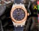 High End Replica Audemars Piguet Royal Oak Rose Gold Grey Dial Automatic Watch With Diamonds Black Leather Strap (8)_th.jpg